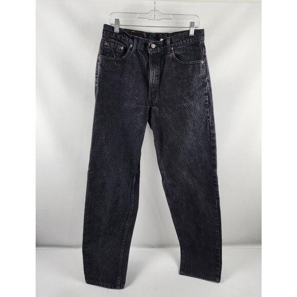 Levis 550 Jeans Mens 34x32 Black Relaxed Fit Tapered Leg Vintage 90s Denim USA - Picture 1 of 10